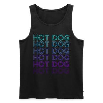 Hot Dog Rétro - Débardeur bio Premium Homme - noir - Devant - Michal (187cm)