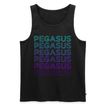 Pegasus Winged Horse Greek Mythology Retro - Men's Premium Organic Tank Top - black - Front - AI Model Male 178 light (178cm)