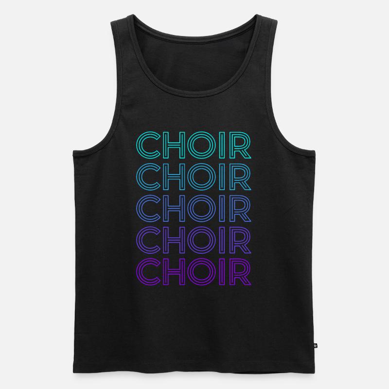 Chor Retro - Männer Premium Bio Tank Top - Schwarz