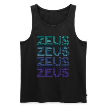 Zeus God Thunder Ancient Greek Mythology Ret - Men's Premium Organic Tank Top - black - Front - Michal (187cm)