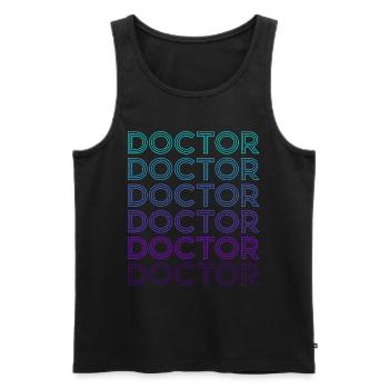 Doktor Retro - Männer Premium Bio Tank Top - Schwarz - Vorne - Michal (187cm)