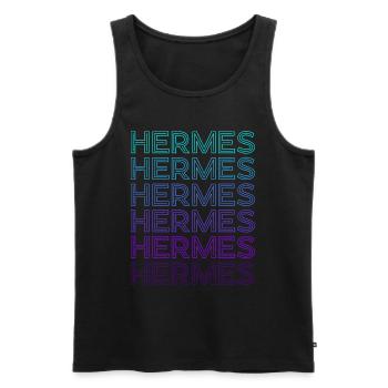 Hermes God of Speed Greek Mythol - Men's Premium Organic Tank Top - black - Front - AI Model Male 178 light (178cm)