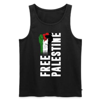 Palestine Tshirt Hommes Enfants Femmes Palestine - Débardeur bio Premium Homme - noir - Devant - AI Model Male 178 light (178cm)