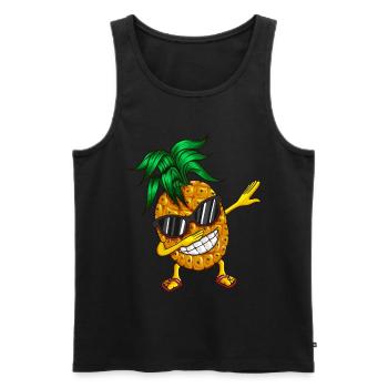 Pineapple Dabbing Holiday Hawaiian Dancing Kids Outfit - Débardeur bio Premium Homme - noir - Devant - Michal (187cm)