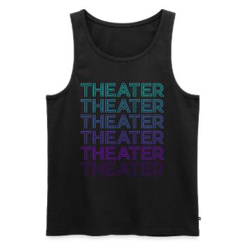 Theatre Drama Comedy Mask Theatre Retro - Men's Premium Organic Tank Top - black - Front - Michal (187cm)