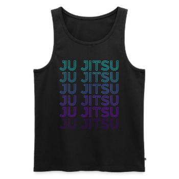 Ju Jitsu BJJ Retro - Men's Premium Organic Tank Top - black - Front - AI Model Male 178 light (178cm)