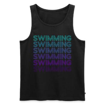 Nageurs Natation Rétro - Débardeur bio Premium Homme - noir - Devant - Michal (187cm)