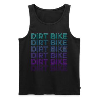 Dirt Bike Motocross Dirt Biking Biker Retro - Männer Premium Bio Tank Top - Schwarz - Vorne - Michal (187cm)