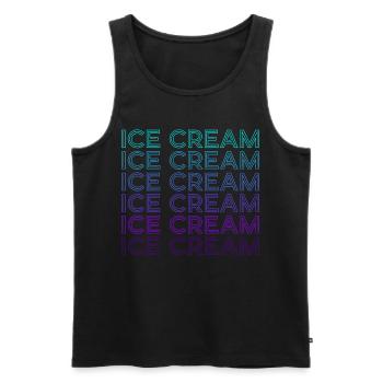 Ice Cream Bag Retro - Men's Premium Organic Tank Top - black - Front - AI Model Male 178 light (178cm)