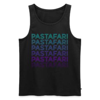 Pastafari Flying Spaghetti Monster FSM Retro - Männer Premium Bio Tank Top - Schwarz - Vorne - AI Model Male 178 light (178cm)