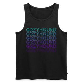 Greyhound Retro - Men's Premium Organic Tank Top - black - Front - AI Model Male 178 light (178cm)