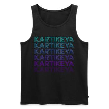 Kartikeya Hindu Gott Mythologie Hinduismus Retro - Männer Premium Bio Tank Top - Schwarz - Vorne - Michal (187cm)