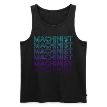 Cutting machine operator Cnc machine operator - Men's Premium Organic Tank Top - black - Front - AI Model Male 178 light (178cm)