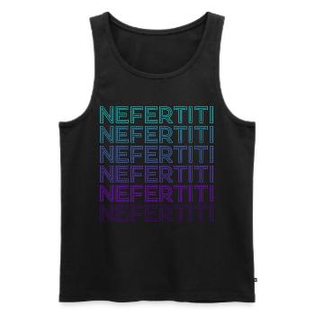 Nefertiti Egyptian Queen Ancient Egypt Retro - Men's Premium Organic Tank Top - black - Front - AI Model Male 178 light (178cm)