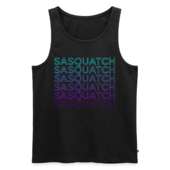 Sasquatch Bigfoot Retro - Men's Premium Organic Tank Top - black - Front - Michal (187cm)