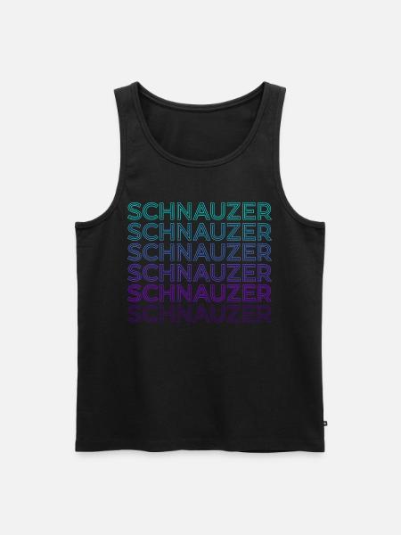 Schnauzer Rétro - Débardeur bio Premium Homme - noir