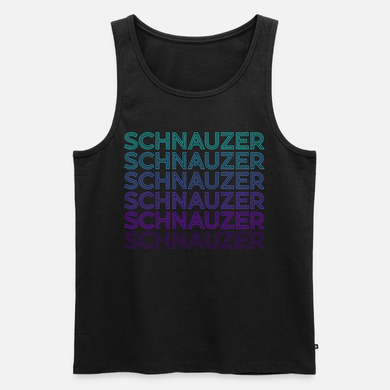 Schnauzer Retro - Men's Premium Organic Tank Top - black