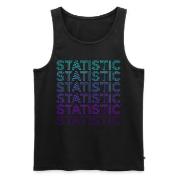Statistiker Statistikerin Retro - Männer Premium Bio Tank Top - Schwarz - Vorne - AI Model Male 178 light (178cm)