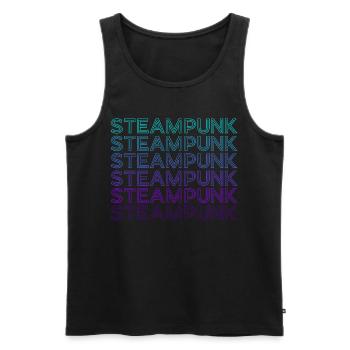 Steampunk Retro - Men's Premium Organic Tank Top - black - Front - AI Model Male 178 light (178cm)