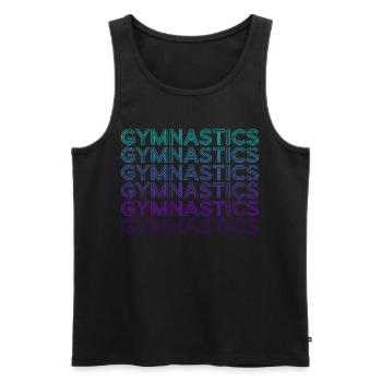 Gymnastics Gymnast Retro - Men's Premium Organic Tank Top - black - Front - Michal (187cm)