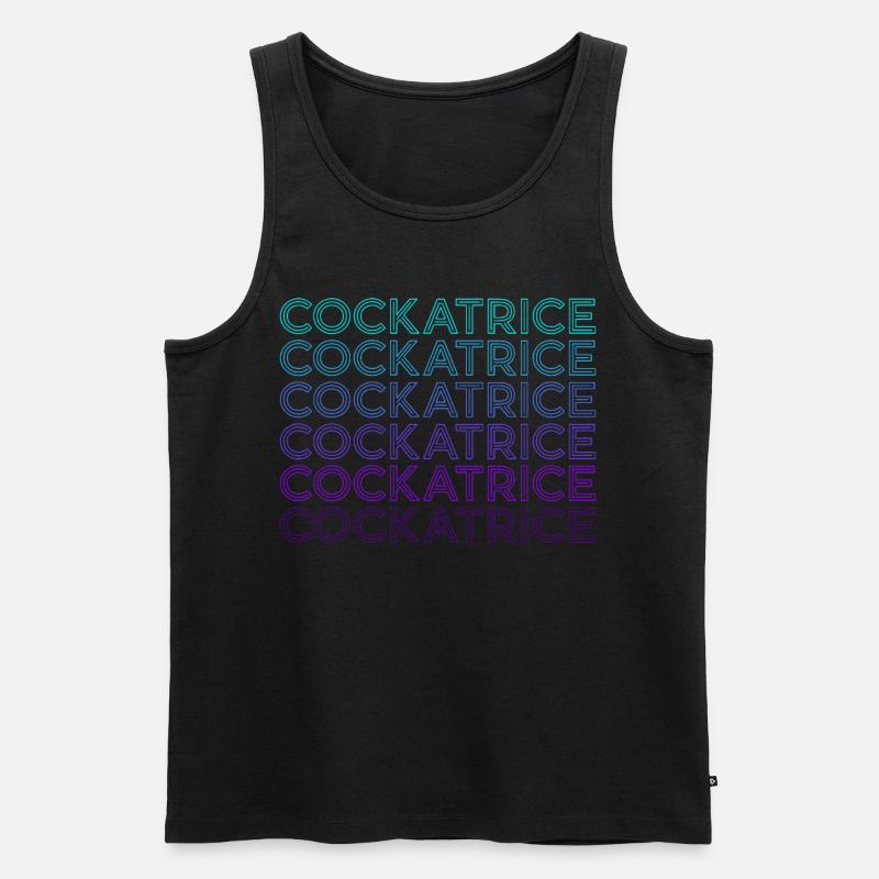 Korallenriff Retro - Männer Premium Bio Tank Top - Schwarz