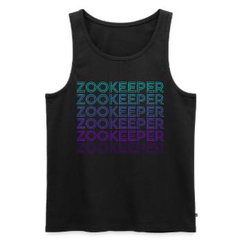 Zookeeper Zookeeper Retro - Men's Premium Organic Tank Top - black - Front - Michal (187cm)