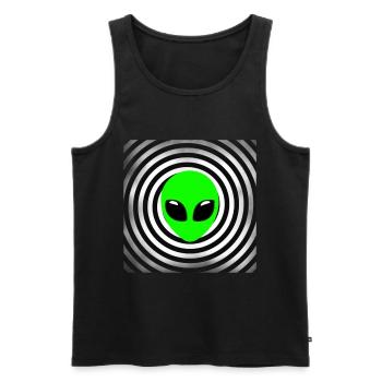 Alien Tshirt OVNI Alien Enfants Mars Messieurs - Débardeur bio Premium Homme - noir - Devant - Michal (187cm)