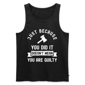 Lawyer Tshirt Law Lawyer Judge Lawyer Law - Men's Premium Organic Tank Top - black - Front - AI Model Male 178 light (178cm)