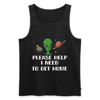 Alien Gift Extraterrestrial Ufo Area 51 Sci-fi - Men's Premium Organic Tank Top - black - Front - Michal (187cm)