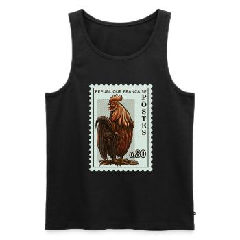 France Flag France Paris Marseille French - Men's Premium Organic Tank Top - black - Front - Michal (187cm)