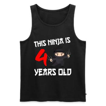 Ninja Ninjutsu Judo Katana Kids Shuriken Warrior - Men's Premium Organic Tank Top - black - Front - AI Model Male 178 light (178cm)