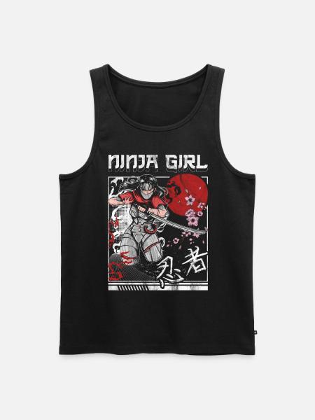 Ninja - Men's Premium Organic Tank Top - black