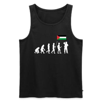 Palestine Cadeau Gratuit Palestine Bande de Gaza - Débardeur bio Premium Homme - noir - Devant - Michal (187cm)