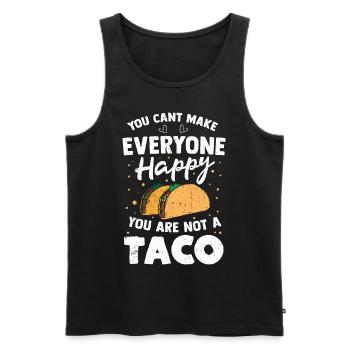 Taco Mexico Food Fast Food Nachos Fiesta Salsa - Men's Premium Organic Tank Top - black - Front - AI Model Male 178 light (178cm)