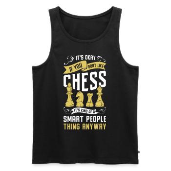 Chess Gift Board Game Chess Game Chess Board - Men's Premium Organic Tank Top - black - Front - AI Model Male 178 light (178cm)