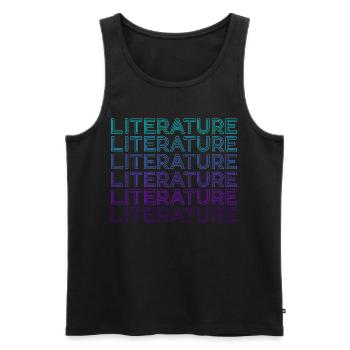 Literature Literature Literary Retro - Men's Premium Organic Tank Top - black - Front - AI Model Male 178 light (178cm)