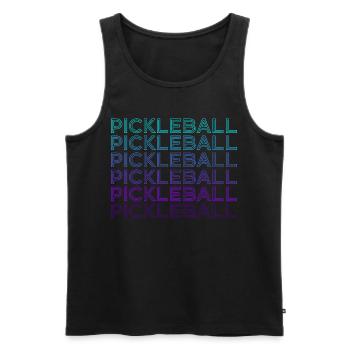 Pickleball Player Coach Team Coach Retro - Men's Premium Organic Tank Top - black - Front - Michal (187cm)