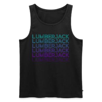 Lumberjack Lumberjack Retro - Men's Premium Organic Tank Top - black - Front - Michal (187cm)