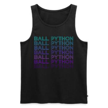 Ball Python Snake Retro - Men's Premium Organic Tank Top - black - Front - AI Model Male 178 light (178cm)