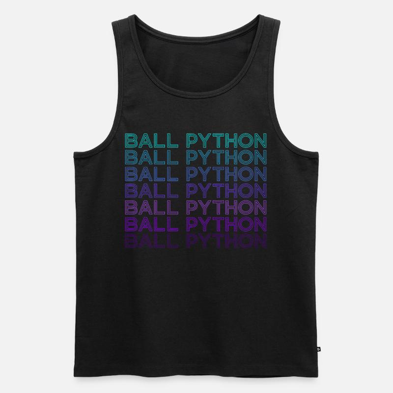 Kugelpython Schlange Retro - Männer Premium Bio Tank Top - Schwarz