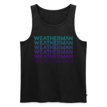 Wetterfrosch Meteorologie Meteorologe Retro - Männer Premium Bio Tank Top - Schwarz - Vorne - Michal (187cm)