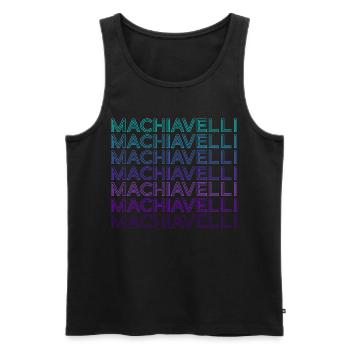 Machiavel Machiaveli le Prince Retro - Débardeur bio Premium Homme - noir - Devant - Michal (187cm)