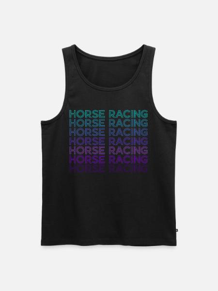Courses de chevaux Rétro - Débardeur bio Premium Homme - noir
