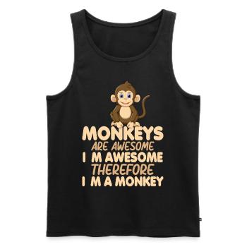 Flying Monkeys - Men's Premium Organic Tank Top - black - Front - AI Model Male 178 light (178cm)