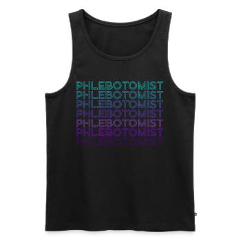 Phlebotomist Pharmazietechniker Retro - Männer Premium Bio Tank Top - Schwarz - Vorne - AI Model Male 178 light (178cm)