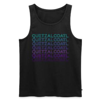 Quetzalcoatl Ancienne Divinité Aztèques Maya Retro - Débardeur bio Premium Homme - noir - Devant - Michal (187cm)