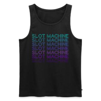 Slot Machine Casino Gambling Las Vegas Retro - Männer Premium Bio Tank Top - Schwarz - Vorne - Michal (187cm)