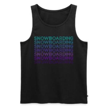 Snowboarding Snowboard Snowboarder Retro - Men's Premium Organic Tank Top - black - Front - Michal (187cm)