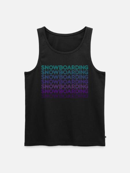 Snowboarding Snowboard Snowboarder Retro - Men's Premium Organic Tank Top - black