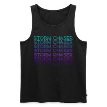 Sturmjäger Sturmjäger Retro - Men's Premium Organic Tank Top - black - Front - Michal (187cm)